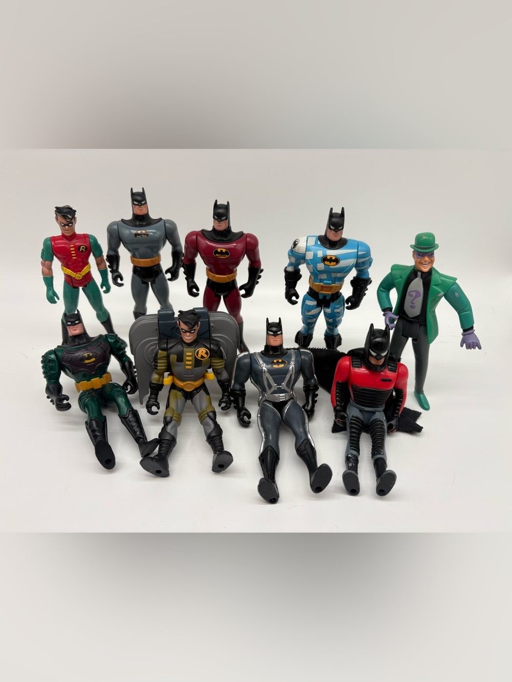 Batman The Animated Series Vintage 1990’s Kenner Action Figures Riddler, Robin